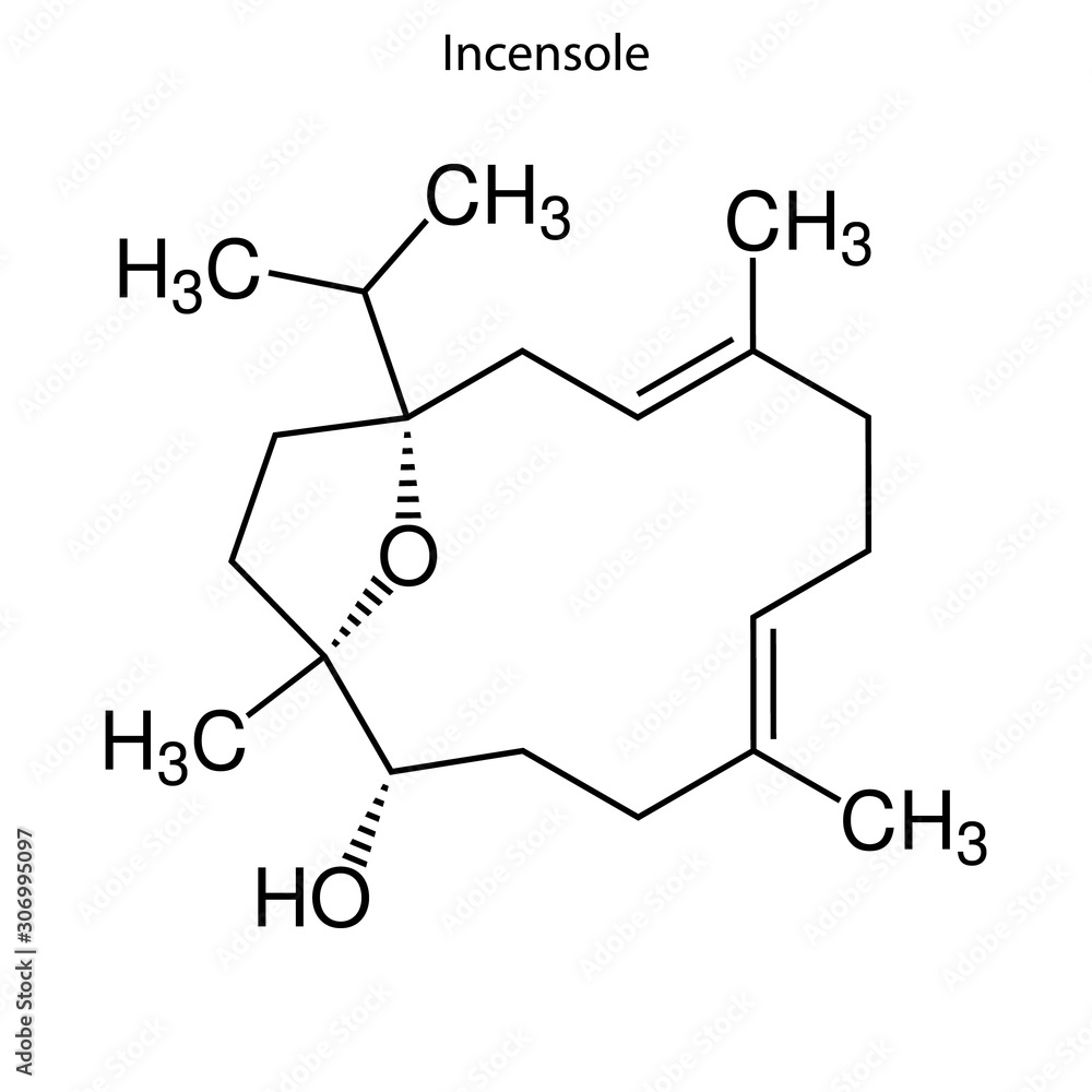 incensole Skeletal formula of Chemical element incensole Skeletal formula of Chemical element