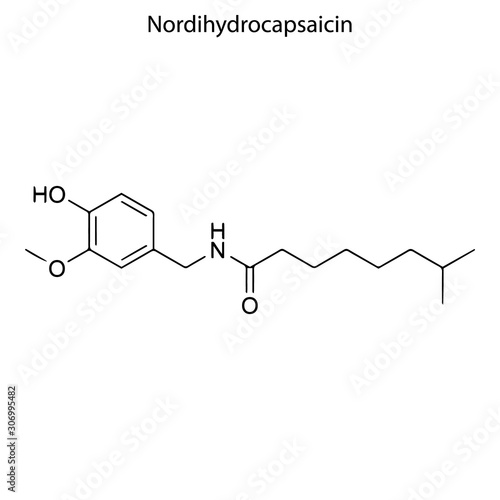 nordihydrocapsaicin Skeletal formula of Chemical element