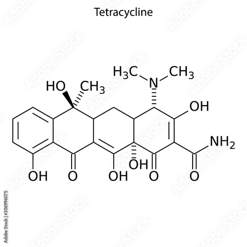 tetracycline Skeletal formula of Chemical element