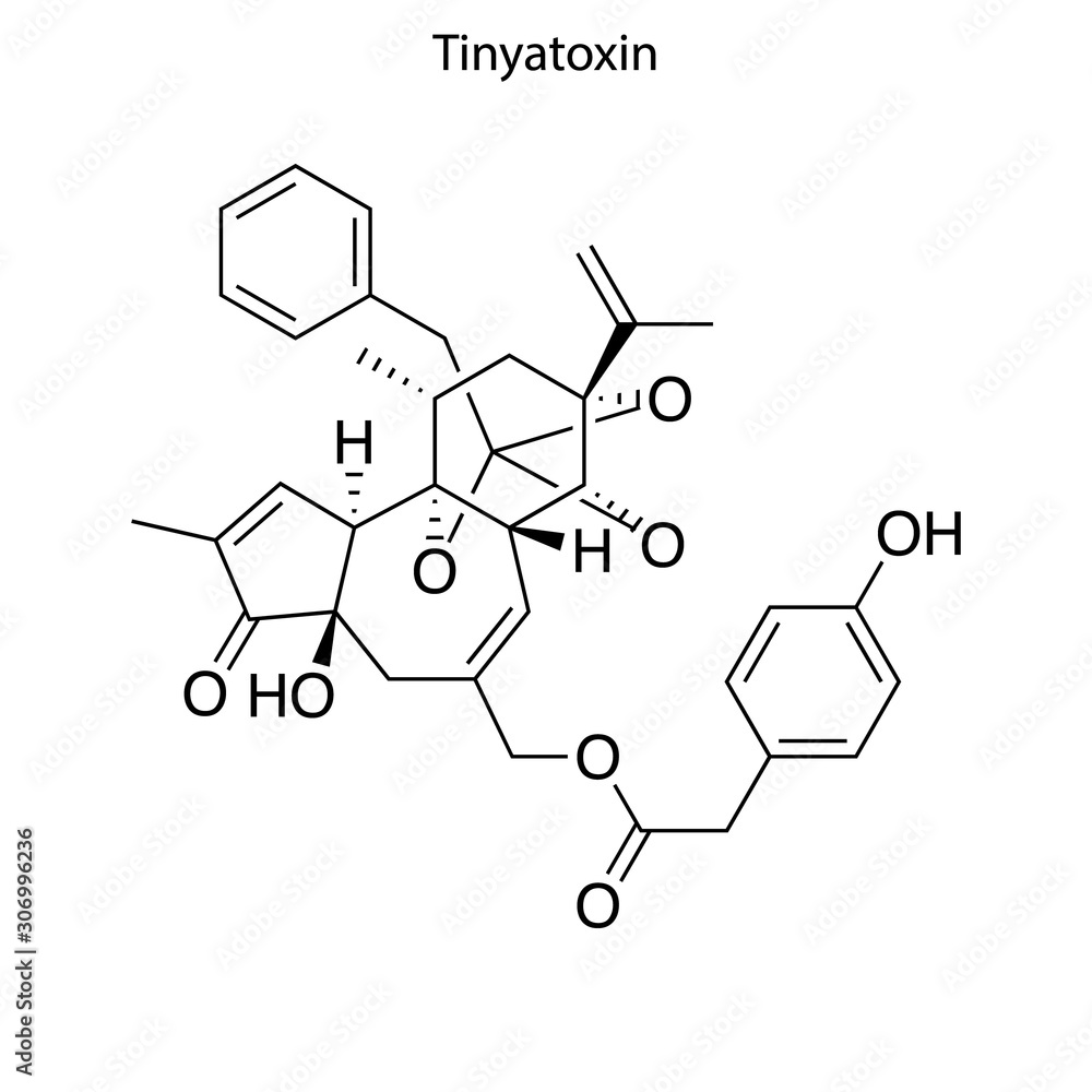tinyatoxin Skeletal formula of Chemical element tinyatoxin Skeletal formula of Chemical element