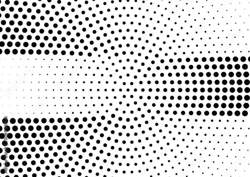 Abstract halftone dotted background. Monochrome grunge pattern with dot and circles.  Vector modern pop art texture for posters, sites, business cards, cover, postcards, labels, stickers layout.