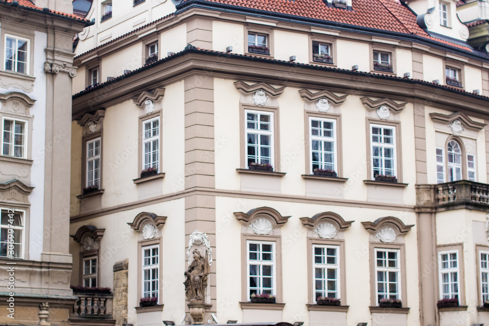 Historical houses of the Old Town Square, Prague, Czech republic, Europe