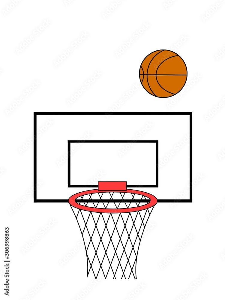 basketball on court