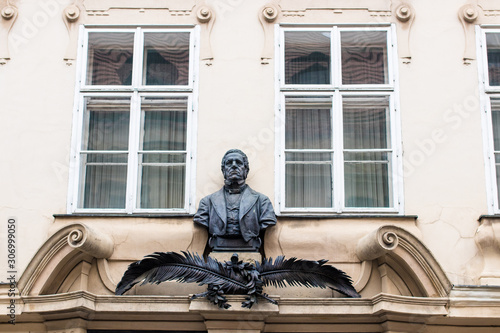 House in the Palackého street Nr.7, dedicated to Frantisek Palacky, Czech historian and politician