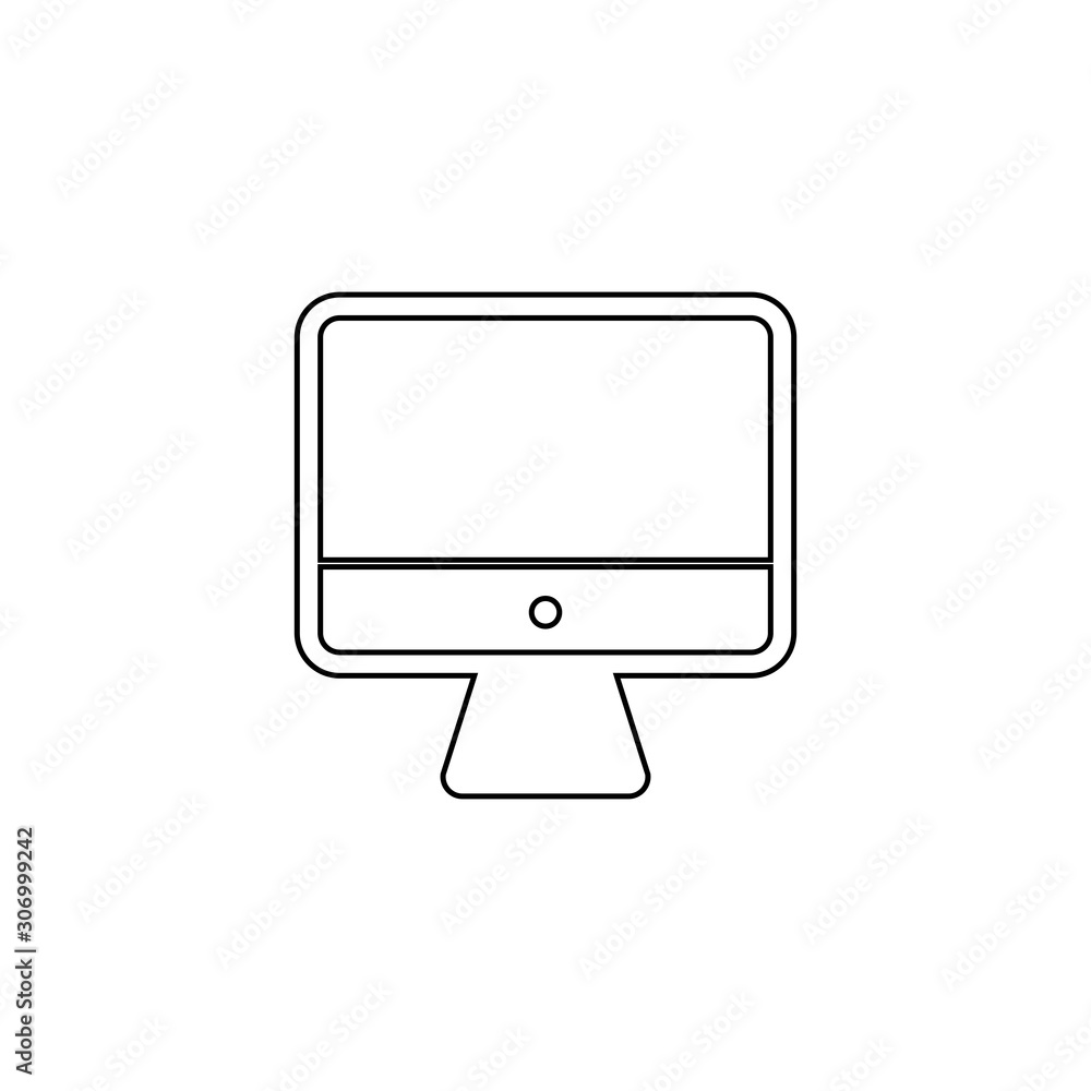 Computer icon. Display screen symbol. Logo design element Computer icon. Display screen symbol. Logo design element