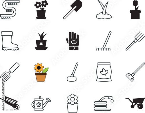 gardening vector icon set such as: chemical, finger, tube, young, instrument, chemistry, bag, phosphorus, working, global, gum, fabric, wave, connect, fire, badge, watering, walk, harrow, phosphate