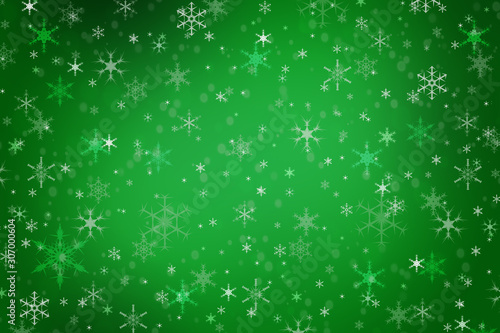 Abstract green Christmas winter background