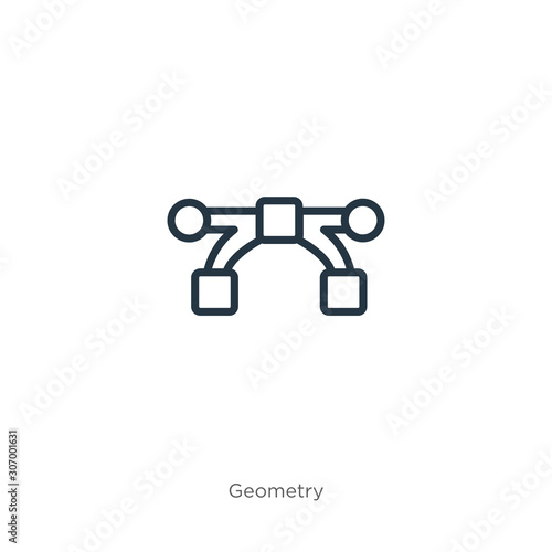 Vector icon. Thin linear vector outline icon isolated on white background from geometry collection. Line vector vector sign, symbol for web and mobile