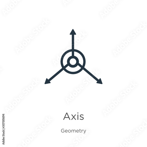 Axis icon. Thin linear axis outline icon isolated on white background from geometry collection. Line vector axis sign, symbol for web and mobile