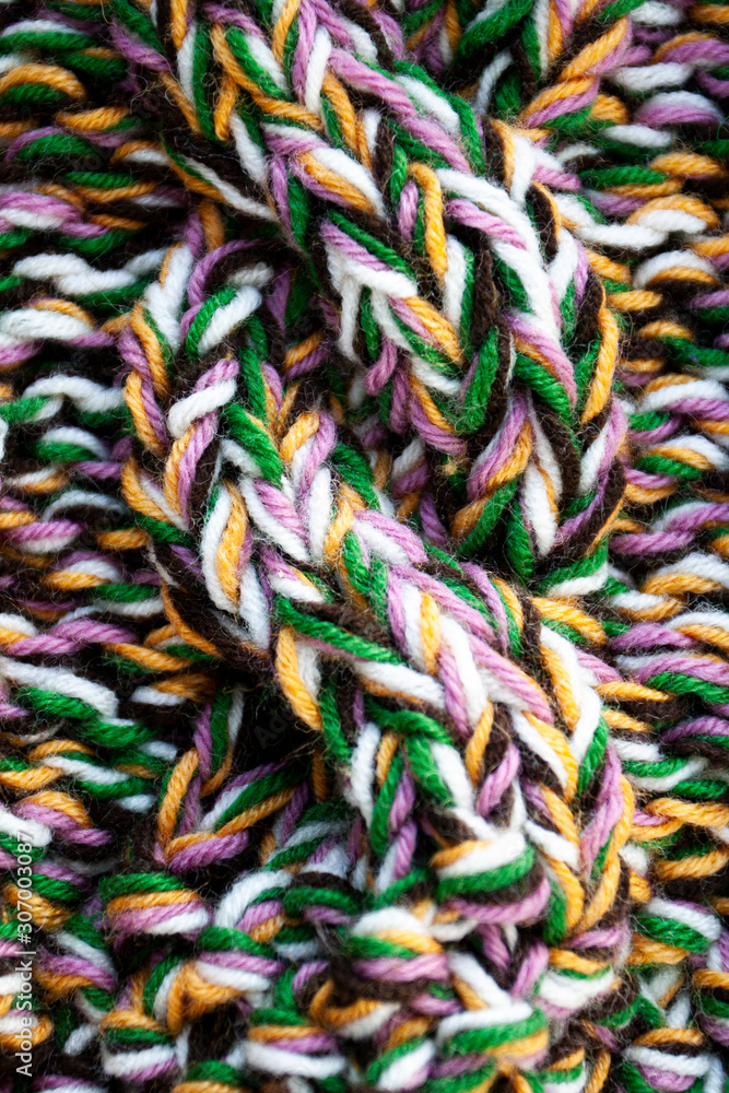Detail of woven handicraft knit.