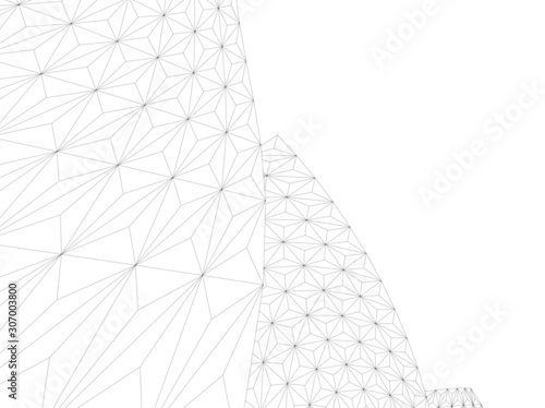 modern architecture building 3d illustration