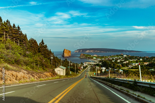 The Percé Rock in the evening