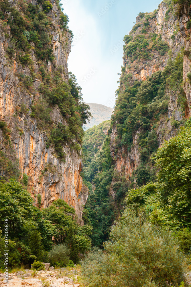 Gjipe Canyon near Dhermi and Himare, Albania, Adriatic Sea