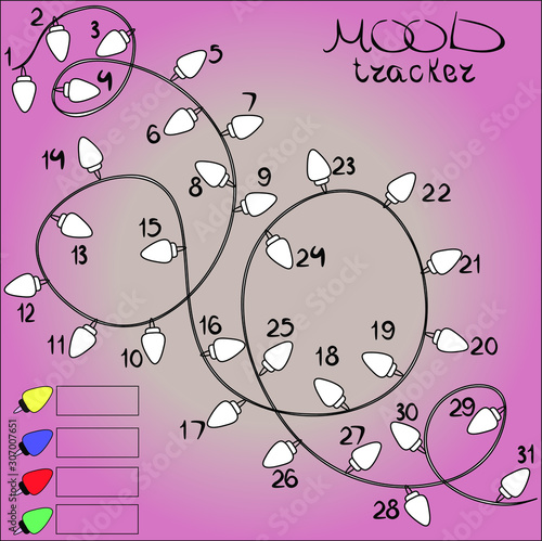 mood tracker with pink background