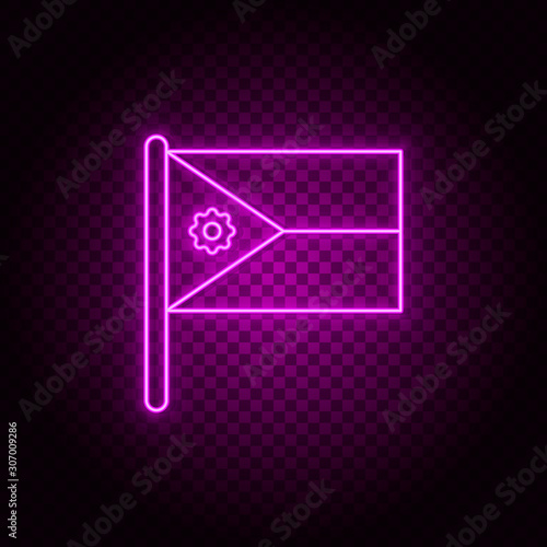 philippinnes, country, flag. Pink neon vector icon. Transparent background photo