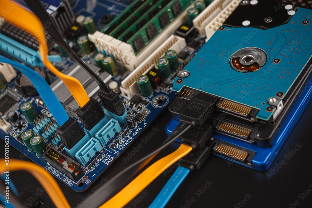 connecting hard drives and SSD drives in a computer using the SATA