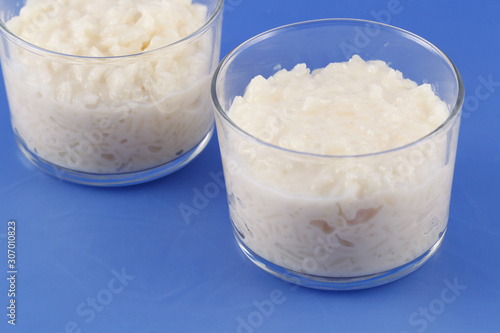 Rice pudding, very sweet and creamy dessert.