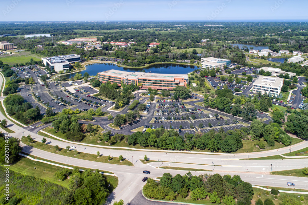 Office Park and Poind Aerial