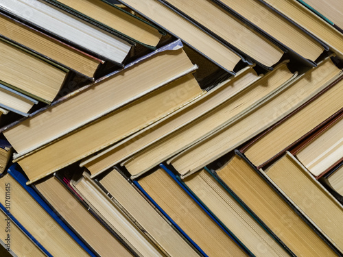 books on the bookshelf, the concept of reading and publishing photo