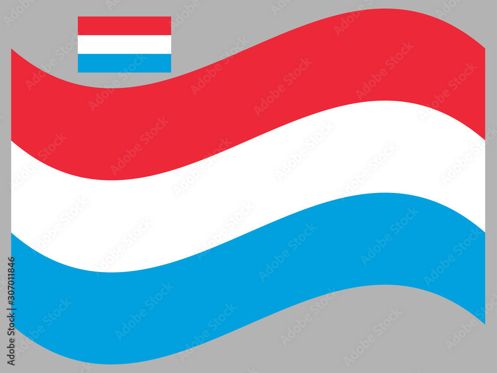 Wave Luxembourg Flag Vector illustration Eps 10 Wave Luxembourg Flag Vector illustration Eps 10