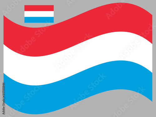 Wave Luxembourg Flag Vector illustration Eps 10