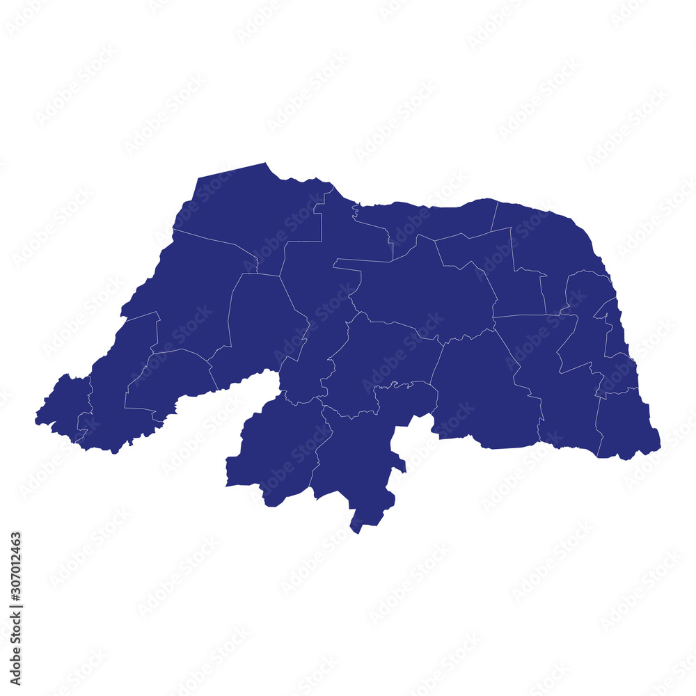 Obraz premium rio grande do norte High Quality map is a state of Brazil