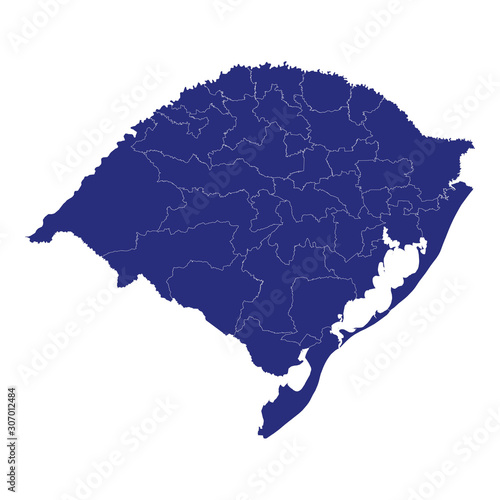 rio grande do sul High Quality map is a state of Brazil