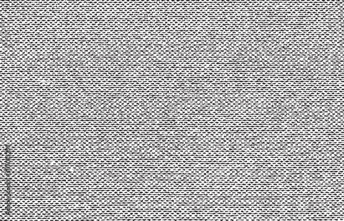 Vector fabric texture. Distressed texture of weaving fabric. Grunge background. Abstract halftone vector illustration. Overlay for interesting effect and depth. Black isolated on white background.