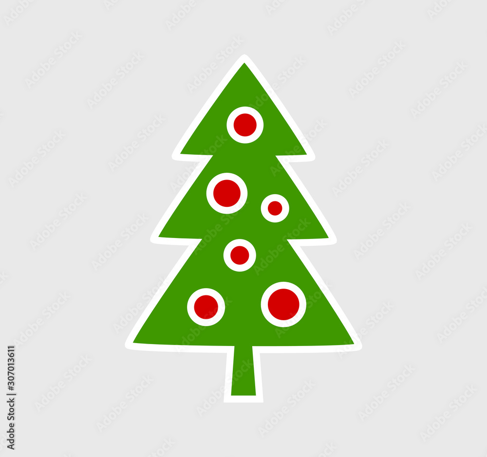 Obraz premium Christmas tree icon.