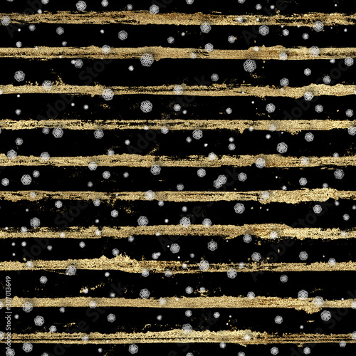 Christmas gold seamless pat...