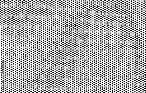 Grid spotted pattern. Abstract grunge halftone lined texture. Distressed uneven grunge background. Abstract vector illustration. Overlay to create interesting effect and depth. Isolated on white. 