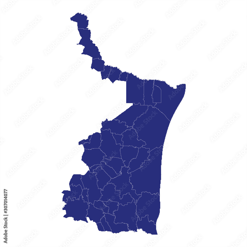 Fototapeta premium tamaulipas High Quality map is a state of Mexico