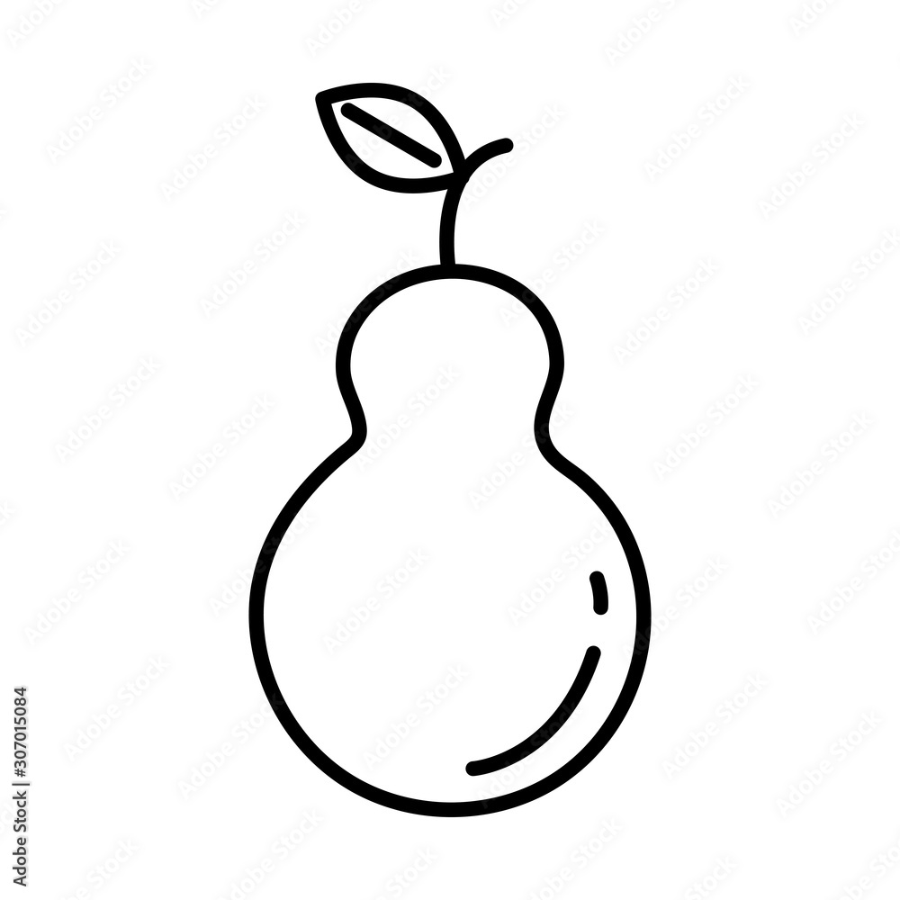 fresh pear fruit nature icon fresh pear fruit nature icon