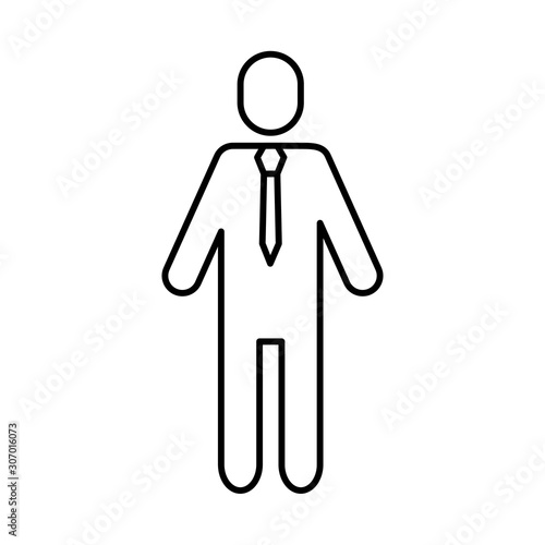 avatar businessman silhouette isolated icon