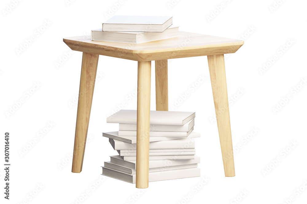 Fototapeta premium Modern wood rectangular coffee table. 3d render.