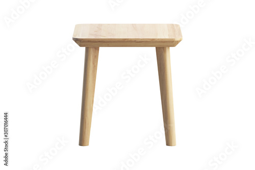 Modern wood rectangular coffee table. 3d render.