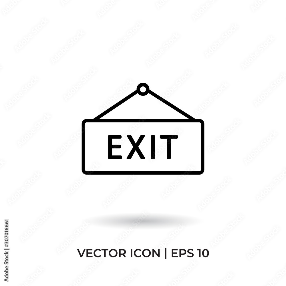 Exit vector icon in modern design style for web site and mobile app Exit vector icon in modern design style for web site and mobile app