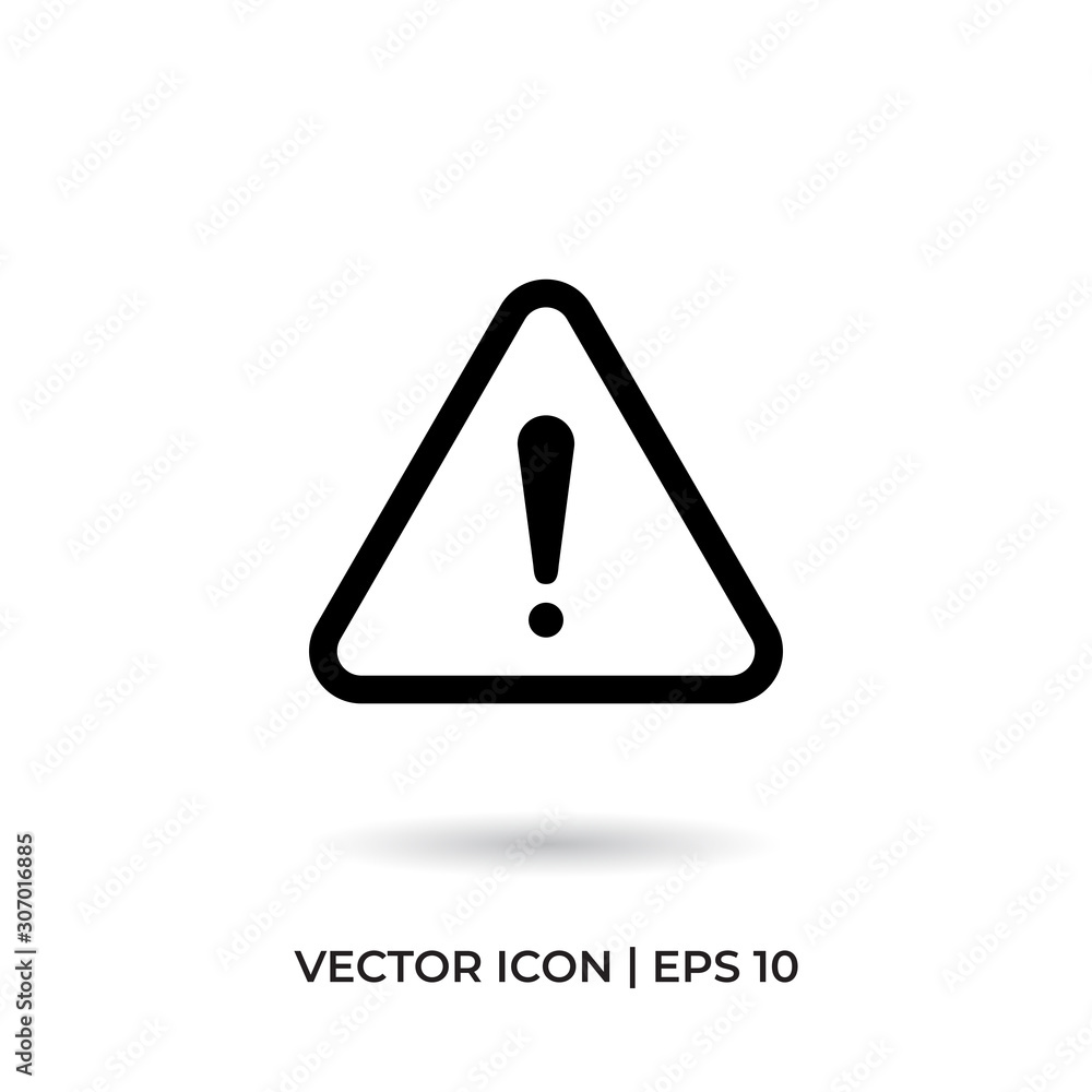 Warning vector icon in modern design style for web site and mobile app Warning vector icon in modern design style for web site and mobile app