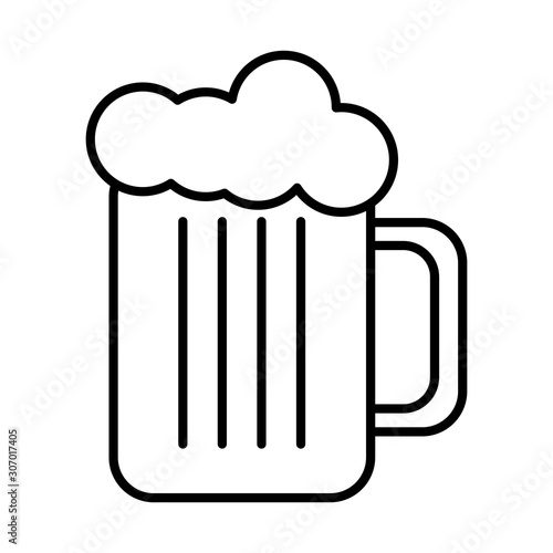 beer jar glass isolated icon