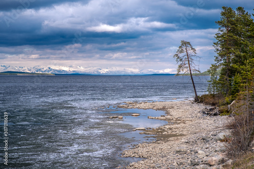 Russian northern landscape. Kola Peninsula  the Arctic. Murmansk region