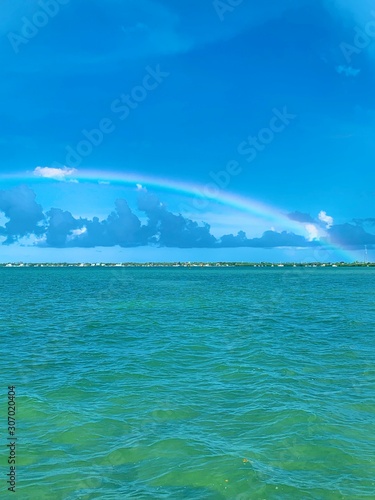 rainbow over the sea