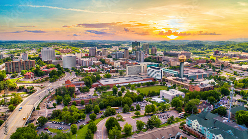 Knoxville, Tennessee, USA Downtown Skyline Aerial