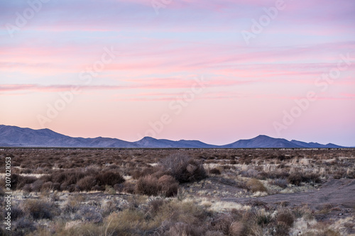 Sunset in the Mojave desert