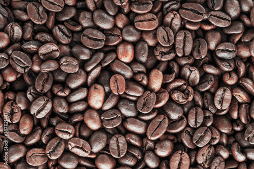 Black coffee beans studio shot.