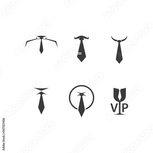 Tie tuxedo logo illustration