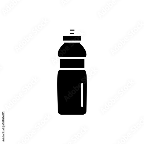 silhouette of bottle water plastic isolated icon vector illustration design