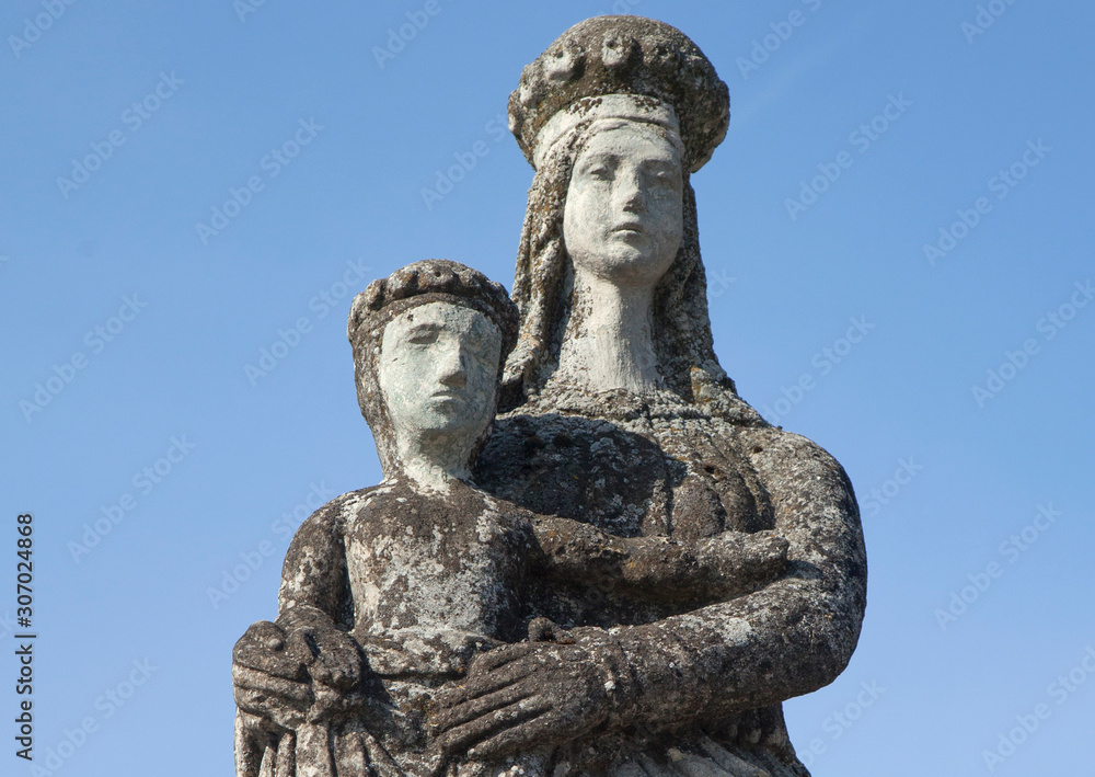 statue of the Virgin Mary with the baby Jesus Christ  (Religion, faith, eternal life, God, the soul concept)