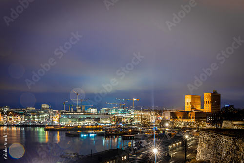 Oslo city hall in winter time, Norway photo