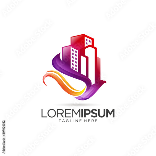 Modern Real Estate Logo Design Vector Template