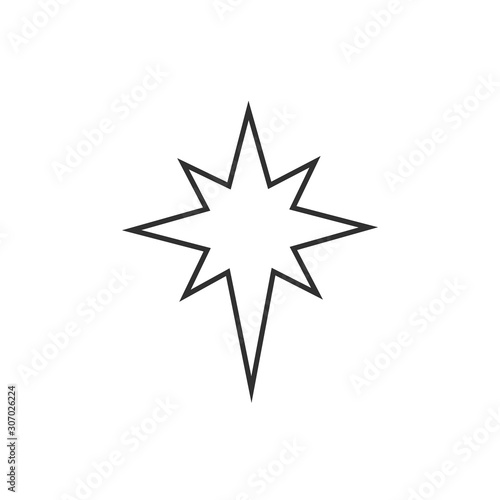 christmas - northern star icon vector